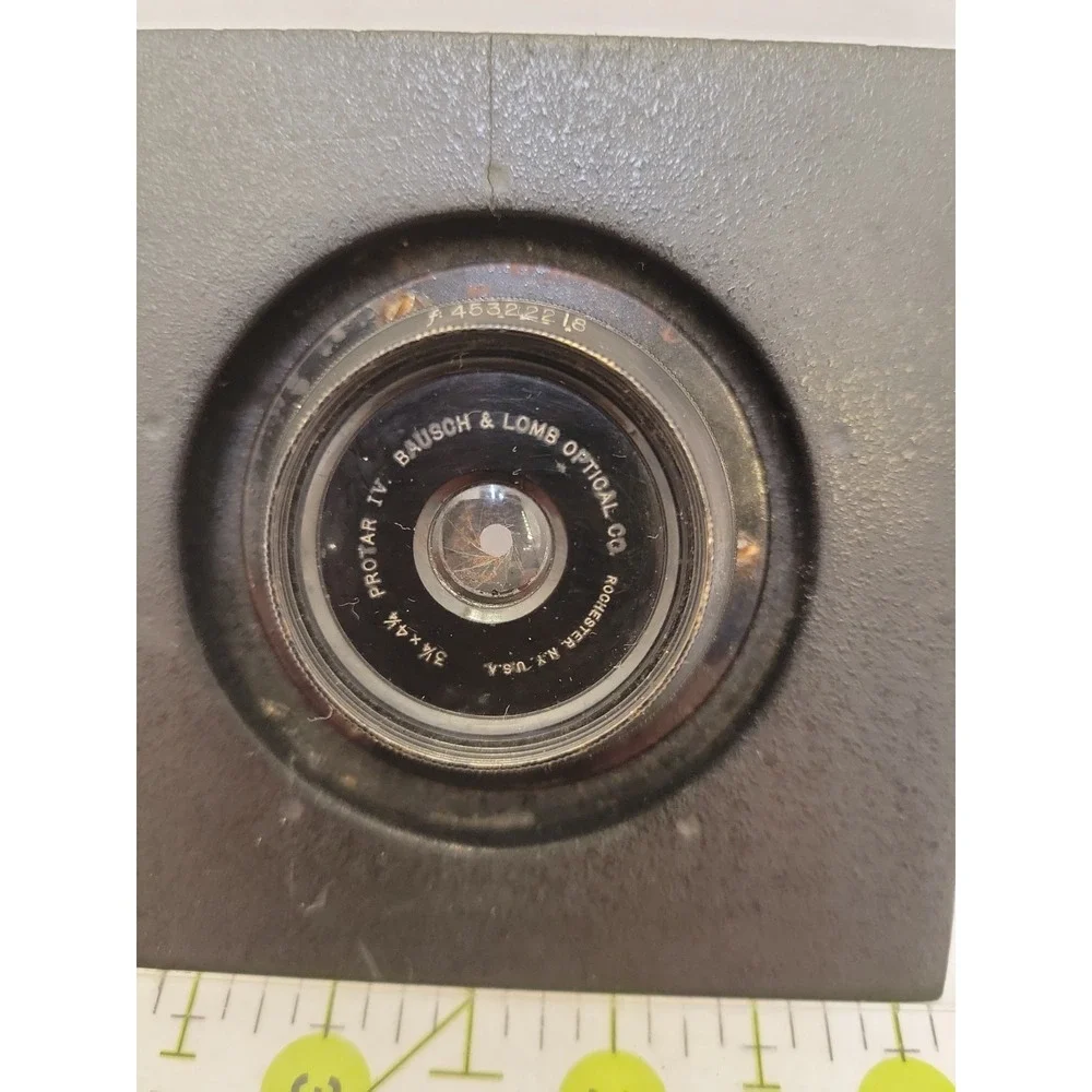 Bausch Lomb Protar IV 3-1/4x4-1/4 Antique Large Format Camera Lens Board